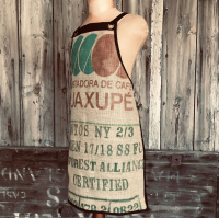 Recycled Coffee Bean Bag Apron - Lined