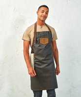 Waxed-look denim & Faux Leather Apron Waxed-look denim & Faux Leather Apron