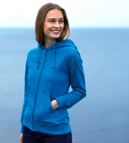 Fairtrade and Organic Ladies Hoodie with Zip