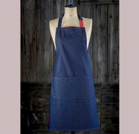 Denim Bib Apron with accent colour