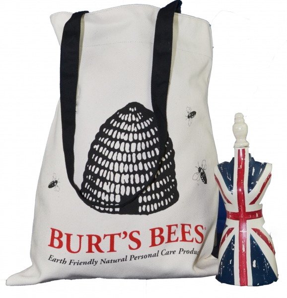 Burt's Bees organic tote bag made in Britain Burt's Bees an example of an organic tote bag made in Britain